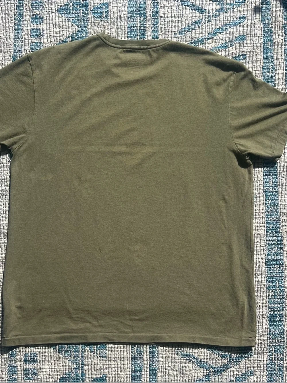 Men's Polo Ralph Lauren Tee | Olive Green Cotton Short Sleeve Shirt | Sz M